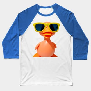 Bath Duck With Sunglasses Baseball T-Shirt